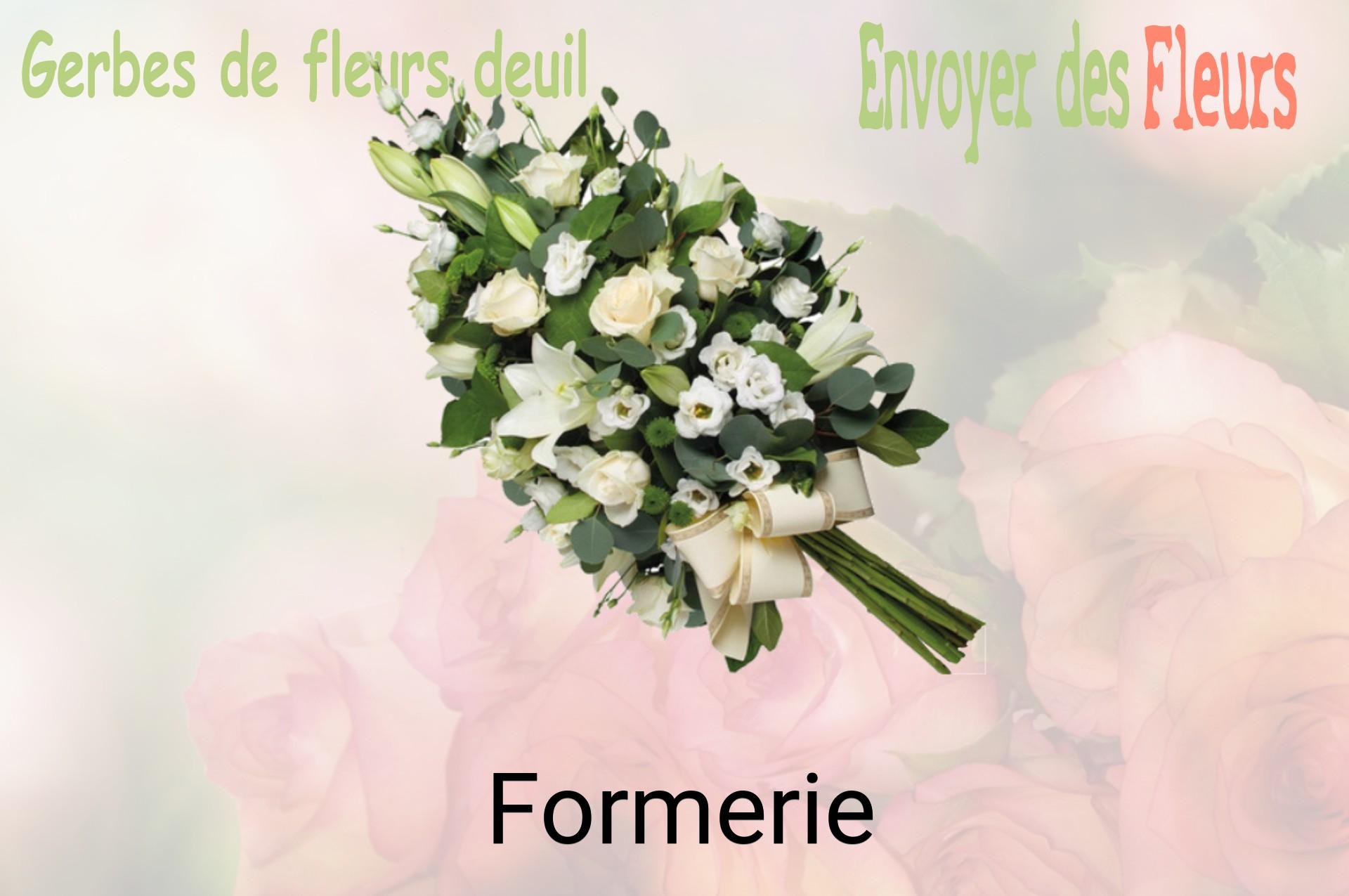 Gerbe de fleurs de deuil livrée à Formerie